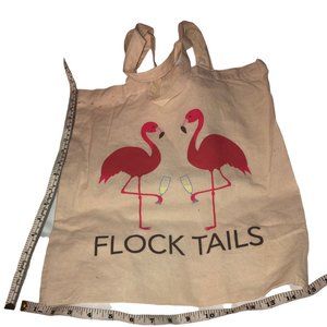 FLOCK Tails Pink Flamingo August Morgan kate Hersch recycled cotton tote…